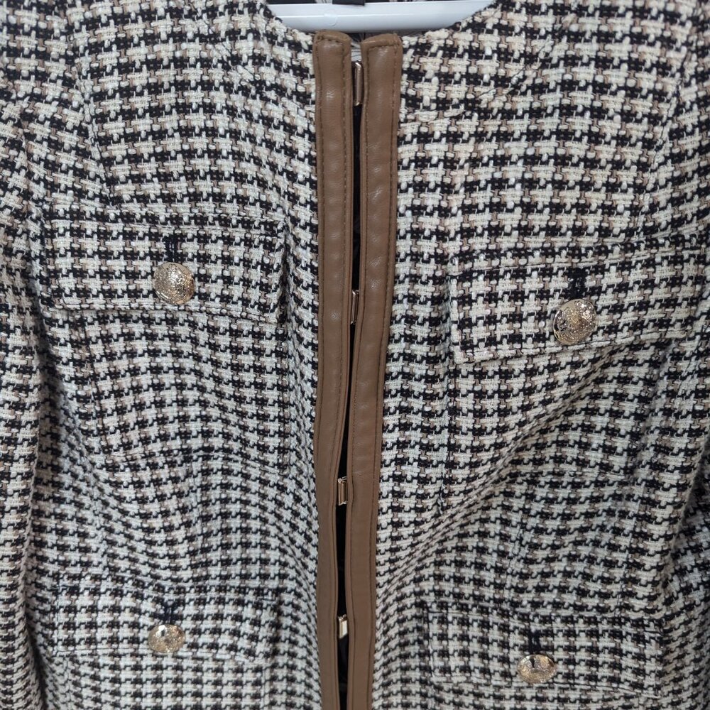 NWOT White House Black Market Houndstooth Stylist Suit Jacket, 14 - Picture 3 of 8